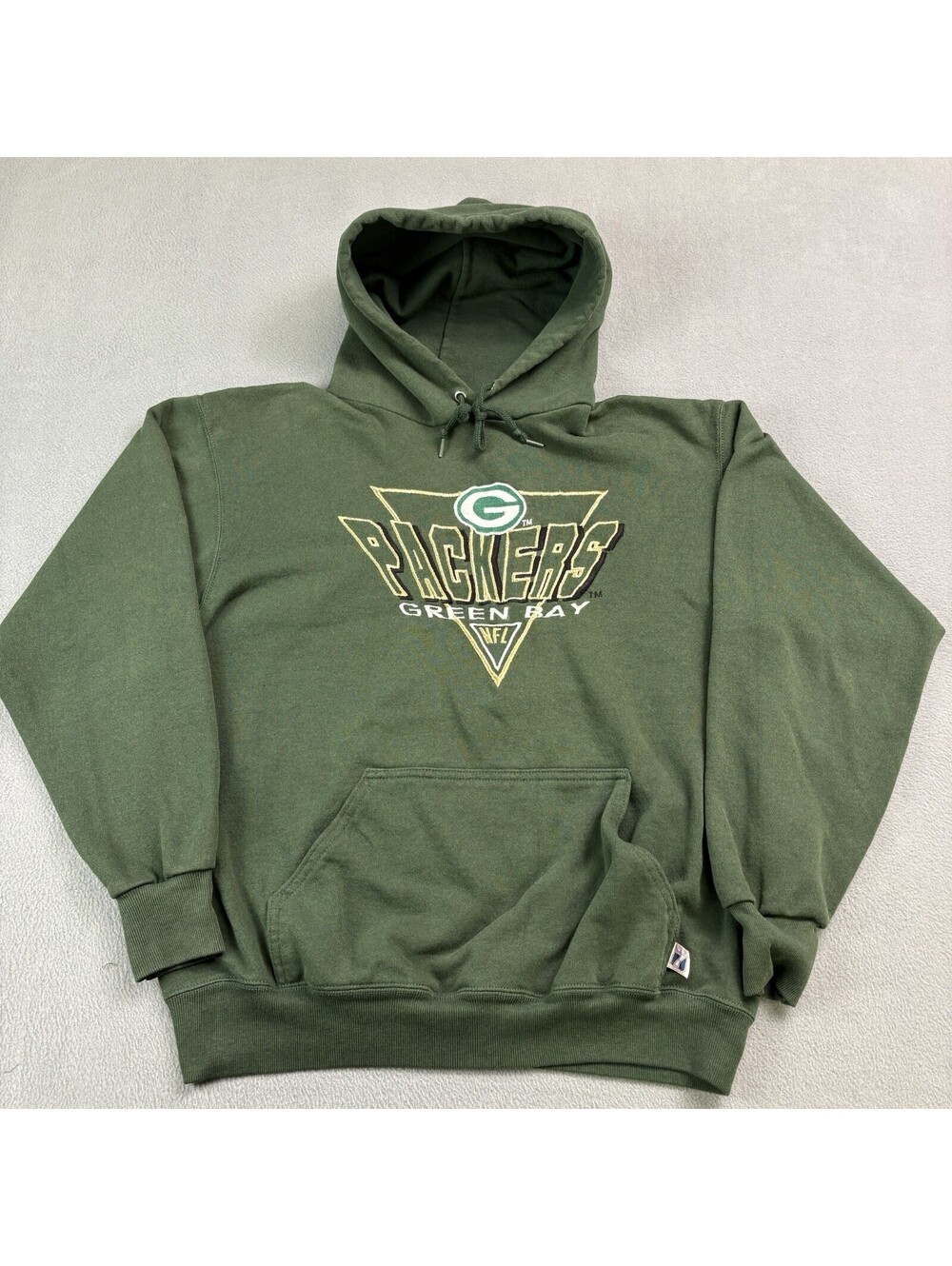 Vintage 90s Logo 7 Green Bay Packers NFL Football Pullover Hoodie Size Medium